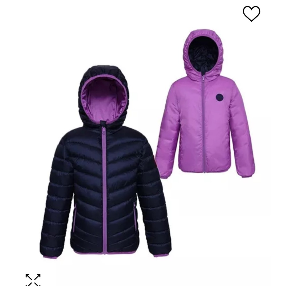 NWT Rokka&Rolla Girls' Reversible Lightweight Puffer Jacket